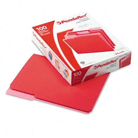 Pendaflex Pendaflex 421013RED Interior File Folders- 1/3 Cut- Top Tab- Letter- Red- 100/Box 421013RED
